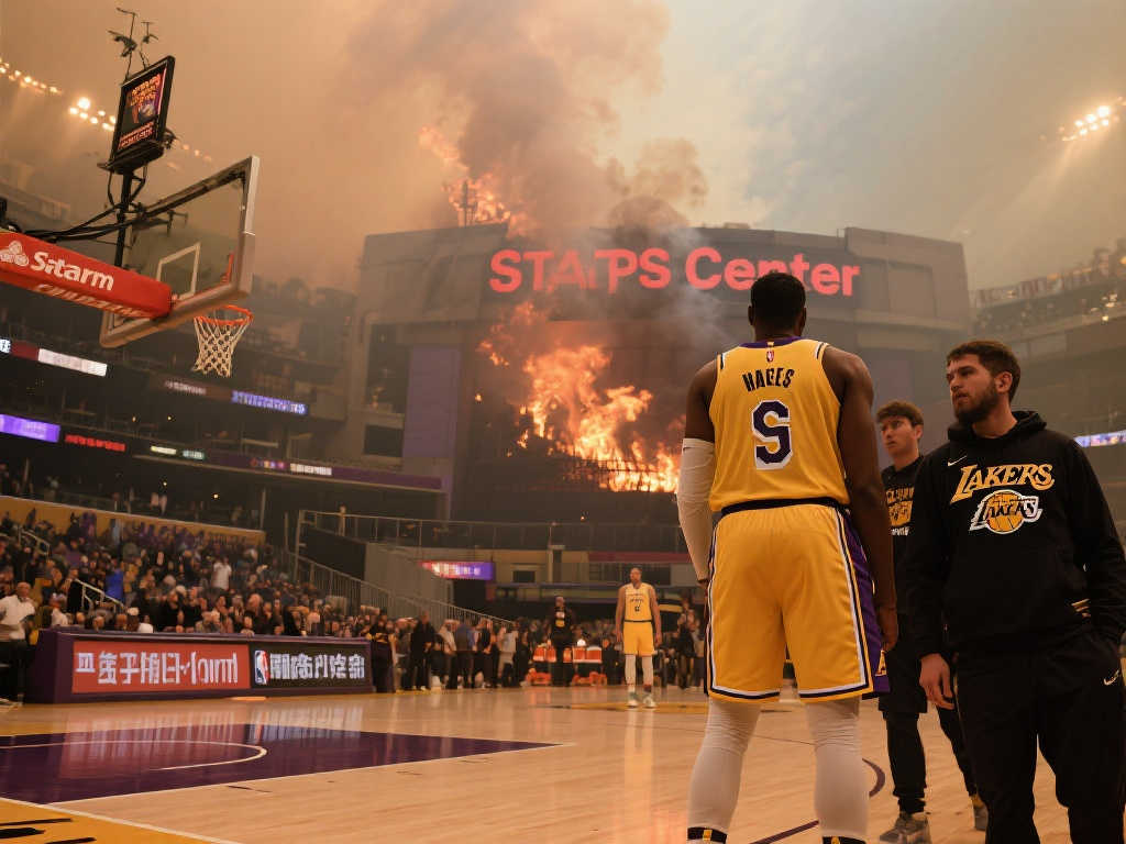 洛杉矶火灾殃及体育：湖人赛事延期，雷迪克住宅遭焚